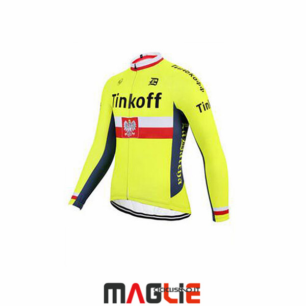 Maglia Tinkoff Manica Lunga 2017 Giallo